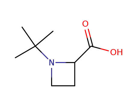Molecular Structure of 18085-38-6 (1-TERT-BUTYL-2-AZETIDINECARBOXYLIC ACID)