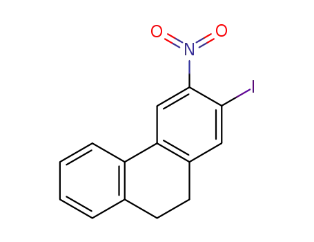 Molecular Structure of 18264-85-2 (9,10-Dihydro-2-iodo-3-nitrophenanthrene)
