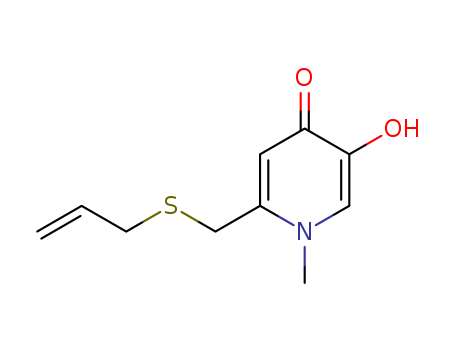 4(1H)-Pyridinone, 5-hydroxy-1-methyl-2-[(2-propenylthio)methyl]- (9CI)
