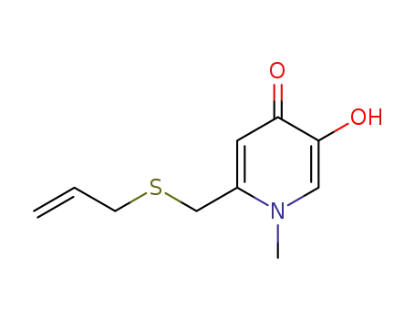 Molecular Structure of 181647-47-2 (4(1H)-Pyridinone, 5-hydroxy-1-methyl-2-[(2-propenylthio)methyl]- (9CI))