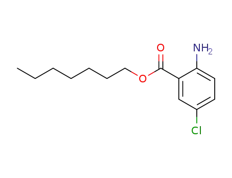 Molecular Structure of 18189-09-8 (Anthranilic acid, 5-chloro-, heptyl ester)