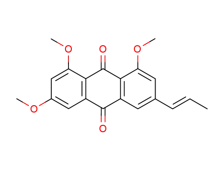 Molecular Structure of 60699-02-7 (1,3,8-Trimethoxy-6-((E)-propenyl)-anthraquinone)