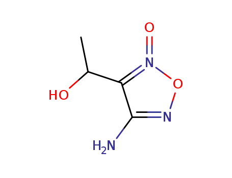 Molecular Structure of 183537-54-4 (1,2,5-Oxadiazole-3-methanol, 4-amino-alpha-methyl-, 2-oxide (9CI))