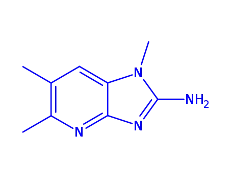 Molecular Structure of 161091-55-0 (2-AMINO-1,5,6-TRIMETHYLIMIDAZO(4,5-B)PYRIDINE)