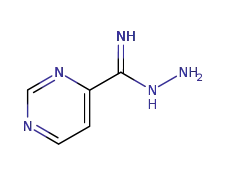 4-Pyrimidinecarboximidic acid, hydrazide (8CI)