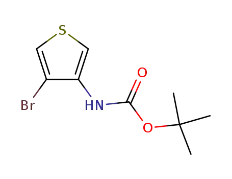 Molecular Structure of 119485-57-3 (tert‐butyl N‐(4‐bromothiophen‐3‐yl)carbamate)