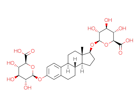 Molecular Structure of 36589-47-6 (estra-1,3,5(10)-triene-3,17β-diol 3,17-O-bisglucuronide)