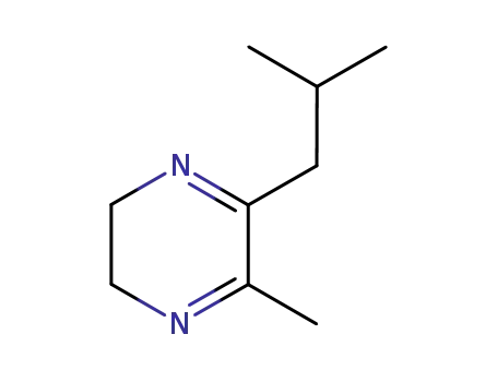 Molecular Structure of 15986-97-7 (Pyrazine, 2,3-dihydro-5-methyl-6-(2-methylpropyl)- (9CI))