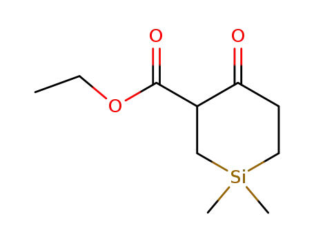 1,1-dimethyl-4-oxo-silinane-3-carboxylic acid ethyl ester