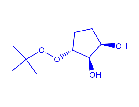 Molecular Structure of 183506-47-0 (1,2-Cyclopentanediol,3-[(1,1-dimethylethyl)dioxy]-,(1-alpha-,2-alpha-,3-bta-)-(9CI))