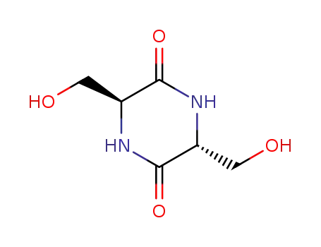 Molecular Structure of 79617-26-8 ((3R,6S)-3,6-Bis(hydroxymethyl)-2,5-piperazinedione)
