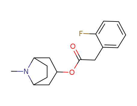 Molecular Structure of 2619-05-8 (1-alpha-H,5-alpha-H-Tropan-3-beta-ol, o-fluorophenylacetate, hydrochloride)