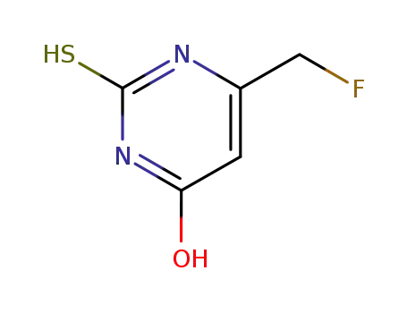 Molecular Structure of 1598-62-5 (6-(fluoromethyl)-2-thioxo-2,3-dihydropyrimidin-4(1H)-one)