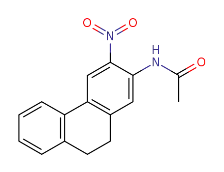 Molecular Structure of 18264-87-4 (N-(9,10-Dihydro-3-nitrophenanthren-2-yl)acetamide)