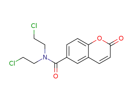 Molecular Structure of 15990-99-5 (N,N-bis(2-chloroethyl)-2-oxo-2H-chromene-6-carboxamide)