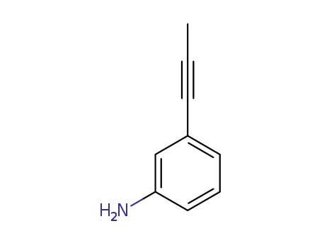 Molecular Structure of 183322-32-9 (Benzenamine, 3-(1-propynyl)- (9CI))
