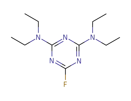 Molecular Structure of 1598-99-8 (N,N,N',N'-Tetraethyl-6-fluoro-1,3,5-triazine-2,4-diamine)
