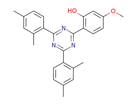 Molecular Structure of 1820-28-6 (Phenol,2-[4,6-bis(2,4-diMethylphenyl)-1,3,5-triazin-2-yl]-5-Methoxy)