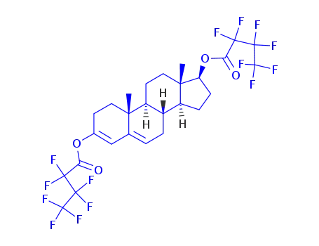 Molecular Structure of 18072-22-5 (Androsta-3,5-diene-3,17α-diol bis(heptafluorobutyrate))