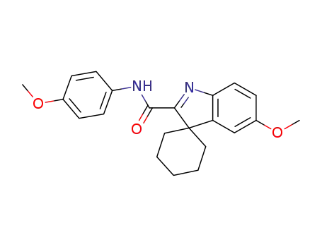 5'-メトキシ-N-(4-メトキシフェニル)スピロ[シクロヘキサン-1,3'-インドール]-2'-カルボキサミド