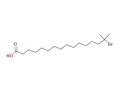 Molecular Structure of 101592-33-0 (15-bromo-15-methyl-hexadecanoic acid)