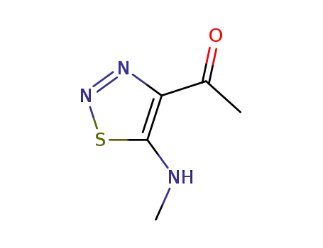 Molecular Structure of 18076-41-0 (Ketone, methyl 5-(methylamino)-1,2,3-thiadiazol-4-yl (8CI))