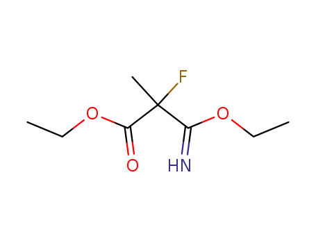 Molecular Structure of 18283-01-7 (ethyl (3Z)-3-ethoxy-2-fluoro-3-imino-2-methylpropanoate)