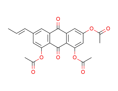 Acetic acid 3,8-diacetoxy-9,10-dioxo-6-((E)-propenyl)-9,10-dihydro-anthracen-1-yl ester