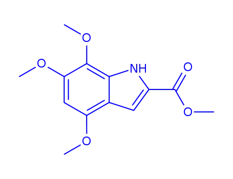 Molecular Structure of 161156-00-9 (METHYL 4,6,7-TRIMETHOXYINDOLE-2-CARBOXYLATE)