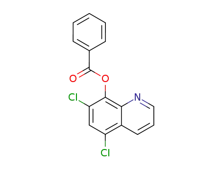 Molecular Structure of 18193-10-7 (5,7-Dichloro-8-quinolinol benzoate (ester))