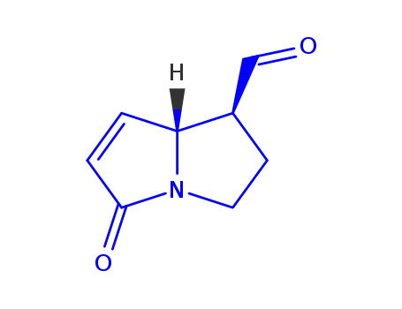 1H-Pyrrolizine-1-carboxaldehyde, 2,3,5,7a-tetrahydro-5-oxo-, (1S-cis)- (9CI)
