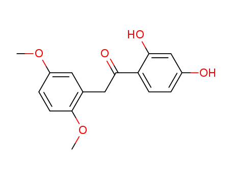Molecular Structure of 18086-25-4 (1-(2,4-Dihydroxyphenyl)-2-(2,5-dimethoxyphenyl)ethanone)