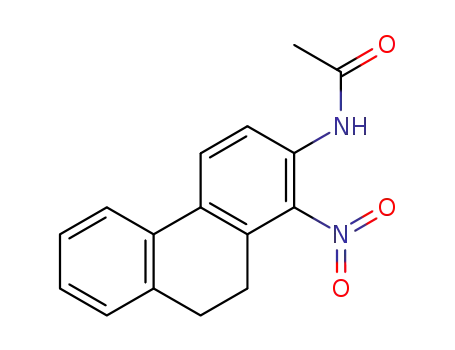 Molecular Structure of 18264-80-7 (N-(9,10-Dihydro-1-nitrophenanthren-2-yl)acetamide)