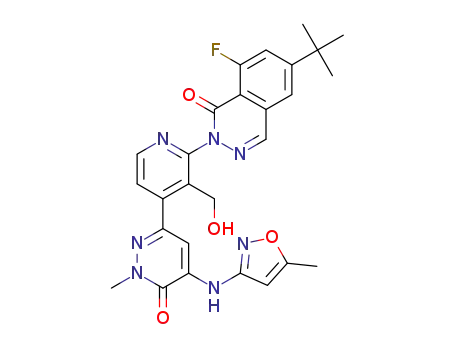 6-tert-butyl-8-fluoro-2-[3-(hydroxymethyl)-4-[1-methyl-5-[(5-methylisoxazol-3-yl)amino]-6-oxo-pyridazin-3-yl]-2-pyridyl]phthalazin-1-one