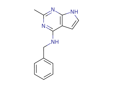 7H-Pyrrolo[2,3-d]pyrimidin-4-amine,2-methyl-N-(phenylmethyl)-