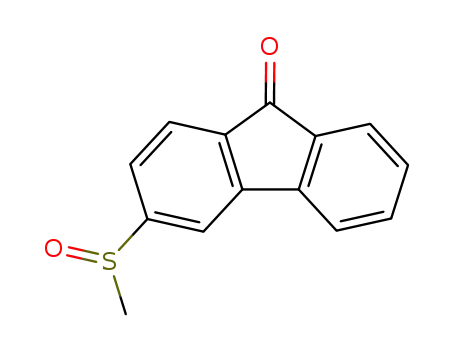 Molecular Structure of 16233-24-2 (3-(methylsulfinyl)-9H-fluoren-9-one)