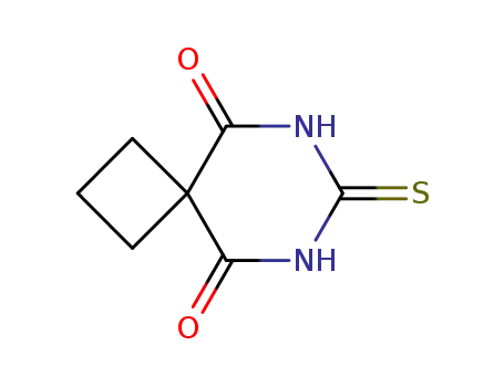 Molecular Structure of 16232-73-8 (7-thioxo-6,8-diazaspiro[3.5]nonane-5,9-dione)