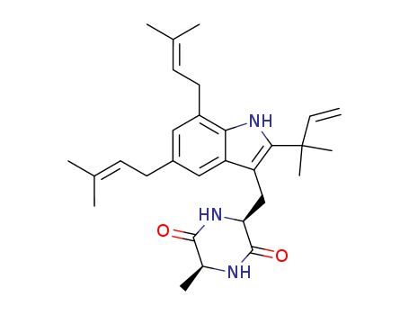 2,5-Piperazinedione,3-[[2-(1,1-dimethyl-2-propen-1-yl)-5,7-bis(3-methyl-2-buten-1-yl)-1H-indol-3-yl]methyl]-6-methyl-,(3S,6S)-