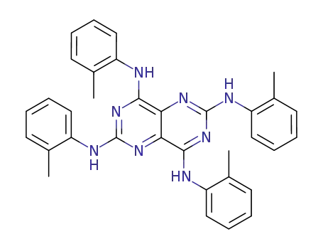 Molecular Structure of 18711-04-1 (2,4,6,8-Tetrakis(o-toluidino)pyrimido[5,4-d]pyrimidine)