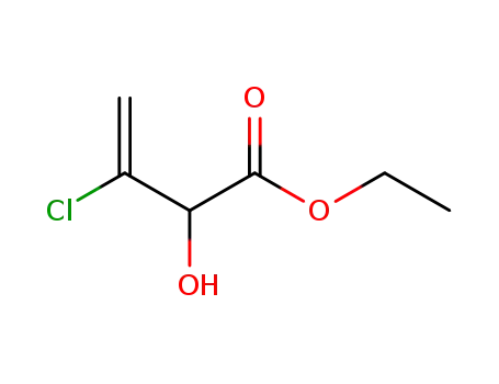 Molecular Structure of 18418-17-2 (3-Butenoic  acid,  3-chloro-2-hydroxy-,  ethyl  ester)