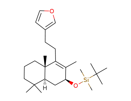 Molecular Structure of 250127-11-8 ((+)-(2S,4aS,8aS)-2-tert-butyldimethylsiloxy-4-[2-(3-furyl)ethyl]-1,2,4a,5,6,7,8,8a-octahydro-3,4a,8,8-tetramethylnaphthalene)