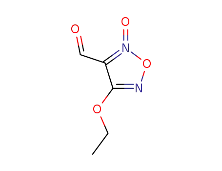 Molecular Structure of 184581-07-5 (1,2,5-Oxadiazole-3-carboxaldehyde, 4-ethoxy-, 2-oxide (9CI))
