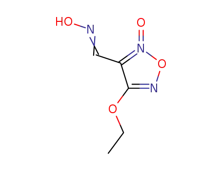 Molecular Structure of 184581-13-3 (1,2,5-Oxadiazole-3-carboxaldehyde,4-ethoxy-,3-oxime,2-oxide(9CI))