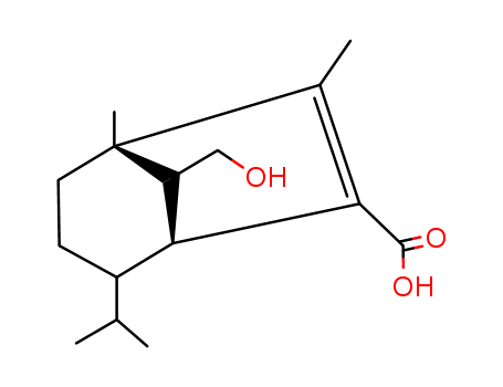 8-(hydroxymethyl)-5,6-dimethyl-2-propan-2-ylbicyclo[3.2.1]oct-6-ene-7-carboxylic acid