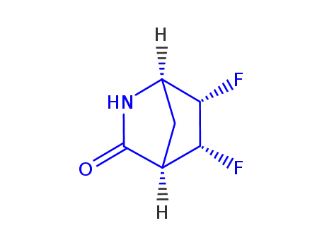 Molecular Structure of 162307-10-0 (2-Azabicyclo[2.2.1]heptan-3-one,5,6-difluoro-,(exo,exo)-(9CI))