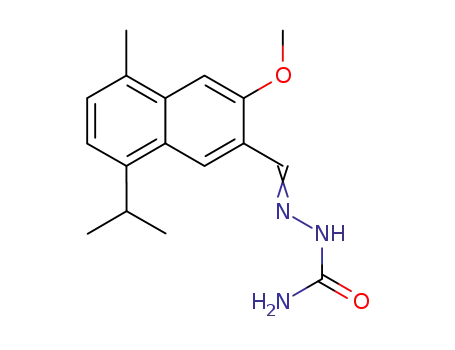 Molecular Structure of 32178-77-1 (7-Methoxycadalenal-semicarbazon)