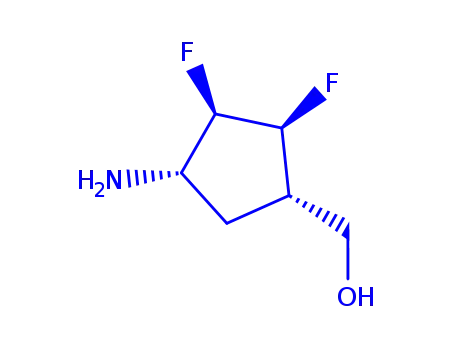 Molecular Structure of 162307-17-7 (Cyclopentanemethanol, 4-amino-2,3-difluoro-, (1alpha,2beta,3beta,4alpha)- (9CI))