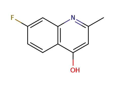 Molecular Structure of 18529-03-8 (7-FLUORO-2-METHYL-QUINOLIN-4-OL)