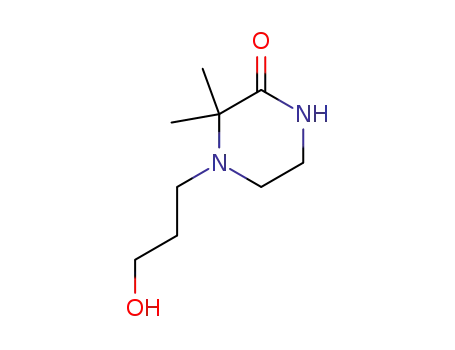 Molecular Structure of 161459-57-0 (Piperazinone, 4-(3-hydroxypropyl)-3,3-dimethyl- (9CI))