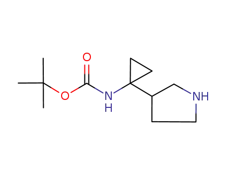 Molecular Structure of 185693-07-6 (1-(boc-aMino)-(pyrrolidin-3-yl)-cyclopropane)